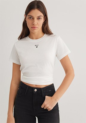 MAVİ Beyaz Kadın Baskılı T-Shirt