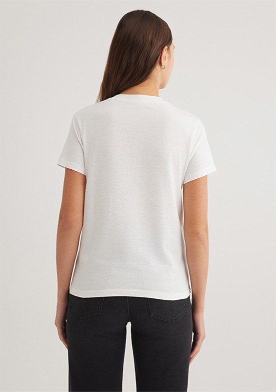 MAVİ Beyaz Kadın Baskılı T-Shirt