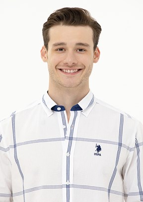 U.S. Polo Assn Beyaz Erkek Dokuma Gömlek
