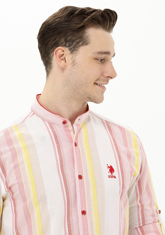 US POLO ASSN Kırmızı Erkek Dokuma Gömlek