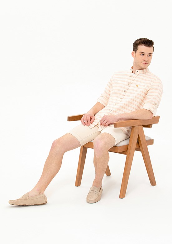 U.S. Polo Assn Beyaz Erkek Dokuma Gömlek
