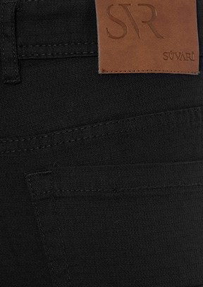 Süvari Siyah Erkek Kanvas Pantolon