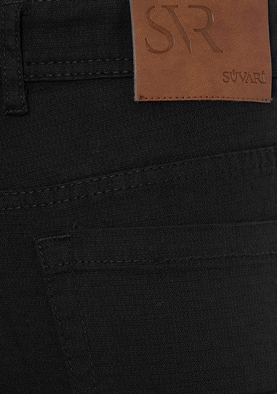 Süvari Siyah Erkek Kanvas Pantolon