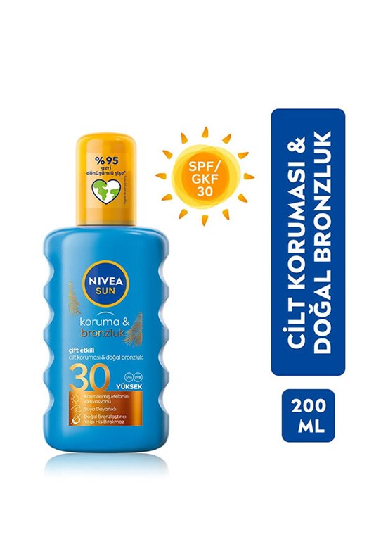 Nıvea Unisex Sun Koruma & Bronzluk Arttırıcı Güneş Spreyi 30 Faktör 200ml