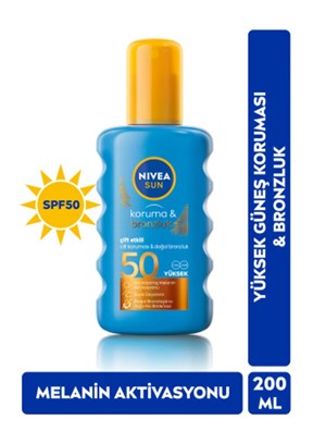 Nıvea Unisex Sun Sprey Protect&Bronze Spf50 200Ml