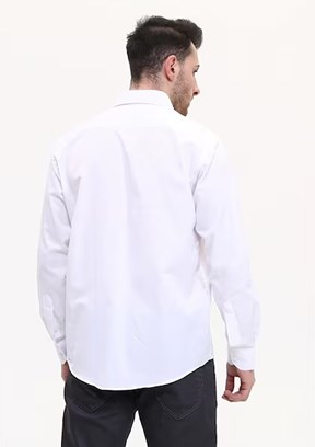 Süvari Beyaz Erkek Regular Gömlek