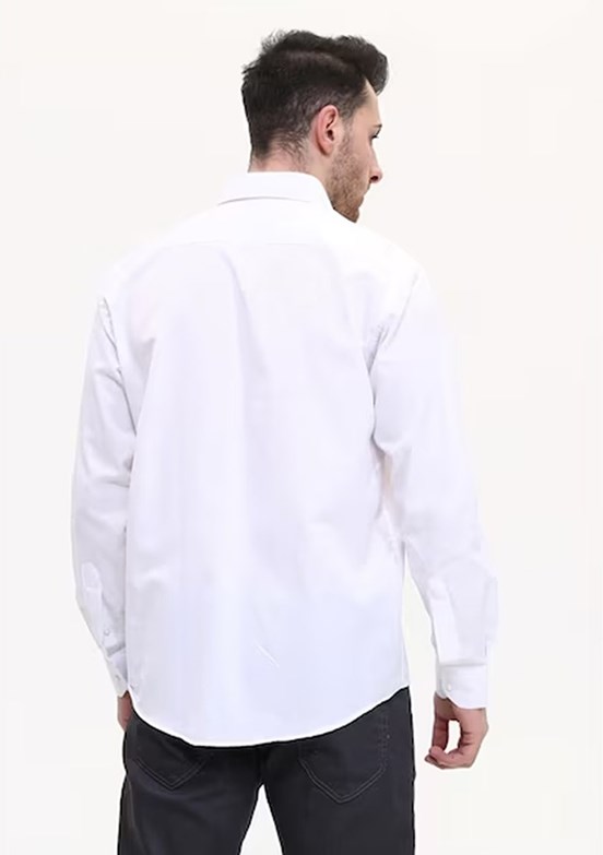 Süvari Beyaz Erkek Regular Gömlek