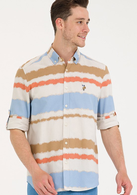 U.S. Polo Assn Mavi Erkek Dokuma Gömlek