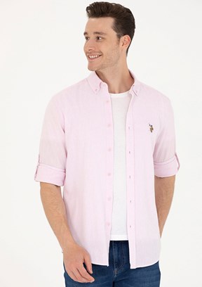 U.S. Polo Assn Beyaz Erkek Dokuma Gömlek