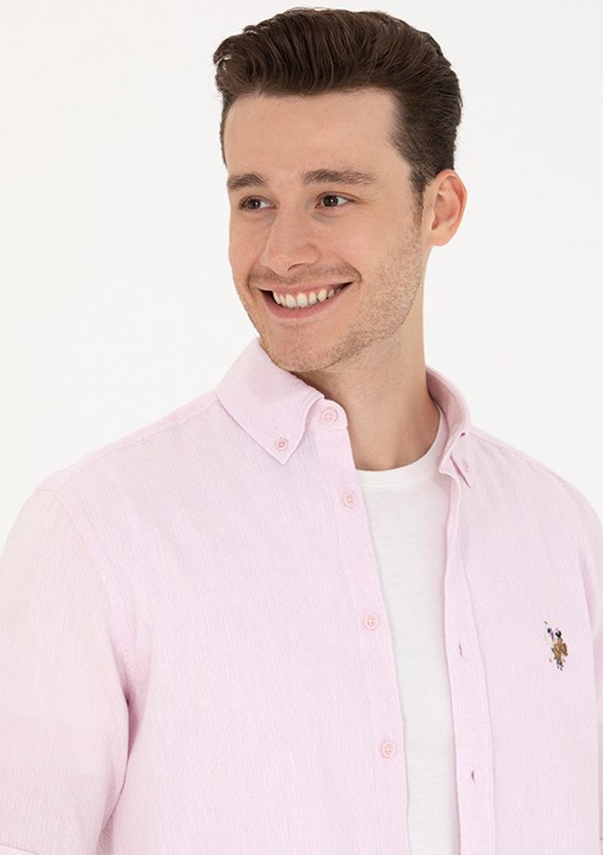U.S. Polo Assn Beyaz Erkek Dokuma Gömlek