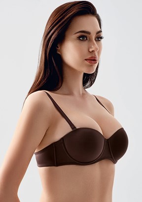 NEW BRA - 3370500000 Kadın Kahverengi Desteksiz Basic Sütyen