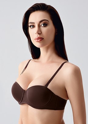 NEW BRA - 3370500000 Kadın Kahverengi Desteksiz Basic Sütyen