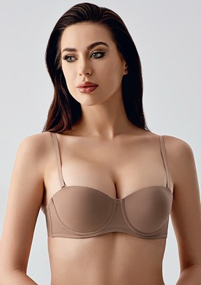 NEW BRA - 3370500000 Kadın Capucino Desteksiz Basic Sütyen