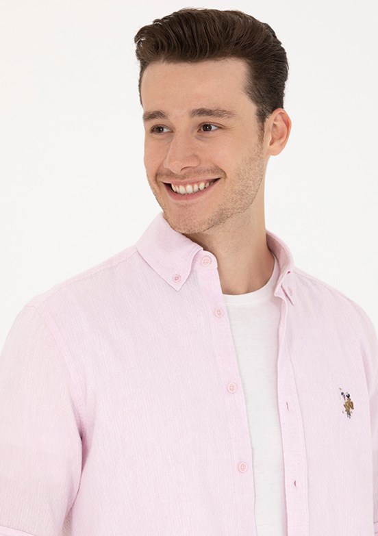 U.S. Polo Assn Beyaz Erkek Dokuma Gömlek