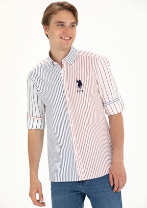 US POLO ASSN Lacivert Erkek Dokuma Gömlek