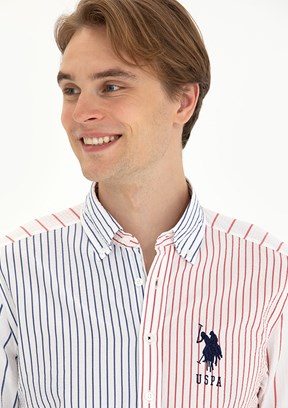 US POLO ASSN Lacivert Erkek Dokuma Gömlek