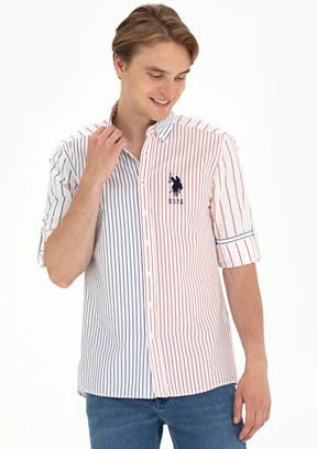 US POLO ASSN Lacivert Erkek Dokuma Gömlek