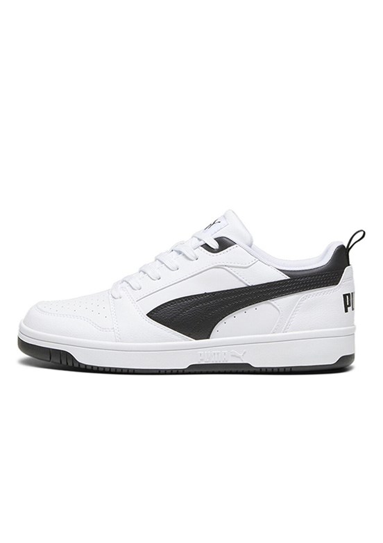 PUMA Rebound v6 Low Beyaz Siyah Erkek Spor Ayakkabı