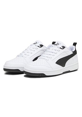PUMA Rebound v6 Low Beyaz Siyah Erkek Spor Ayakkabı