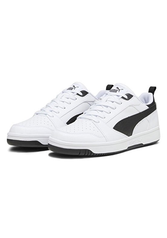 PUMA Rebound v6 Low Beyaz Siyah Erkek Spor Ayakkabı