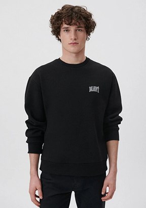 Mavi Erkek Baskılı Sweatshirt