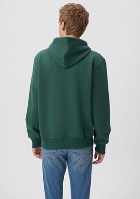 Mavi Yeşıl Erkek Kapüşonlu Sweatshirt