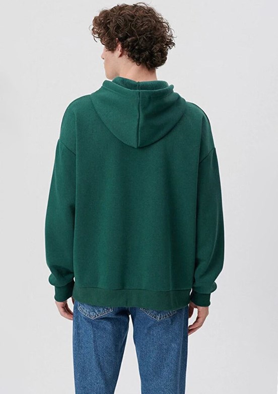 Mavi Yeşil Erkek Baskılı Sweatshirt