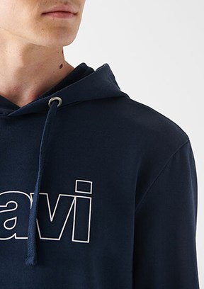 Mavi Lacivert Erkek Baskılı Sweatshirt