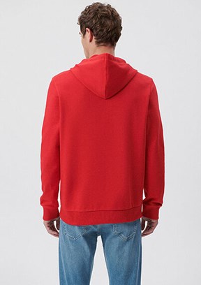 Mavi Kırmızı Erkek Baskılı Sweatshirt