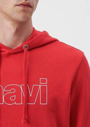 Mavi Kırmızı Erkek Baskılı Sweatshirt