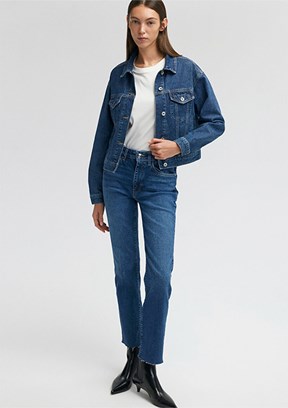 MAVİ Viola Mavi Premium Vintage Koyu Mavi Jean Pantolon