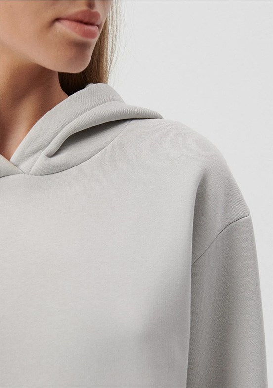 Mavi Gri Kadın Kapüşonlu Sweatshirt