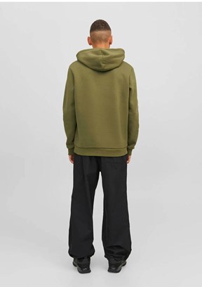 Jack & Jones Erkek Fermuarsız Kapüşonlu Sweatshirt