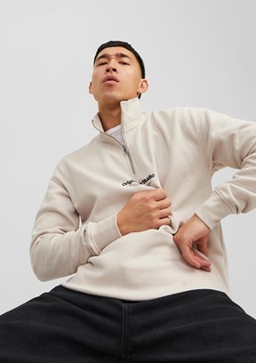 Jack & Jones Erkek Baskılı Sweatshirt