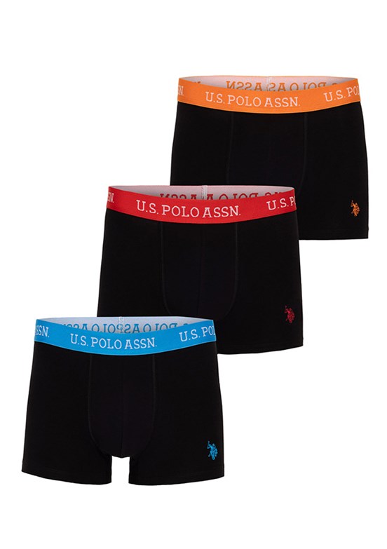 US POLO ASSN Siyah Erkek Boxer