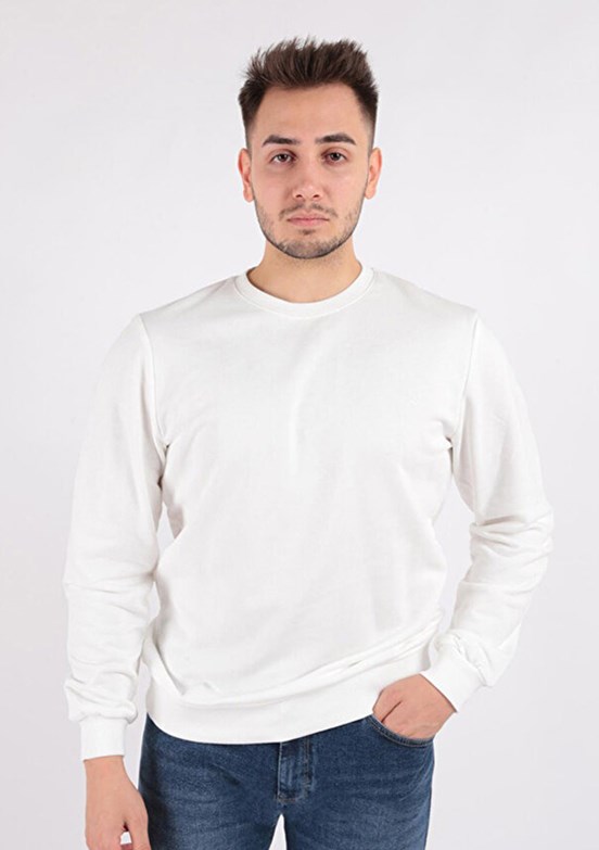 CAZADOR CAZ 5610 - 23KCEEO05610 Erkek Beyaz 3 İplik Sweatshirt