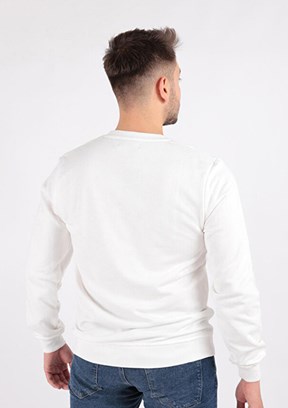 CAZADOR CAZ 5610 - 23KCEEO05610 Erkek Beyaz 3 İplik Sweatshirt