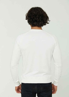 CAZADOR CAZ 5610 - 23KCEEO05610 Erkek Beyaz 3 İplik Sweatshirt