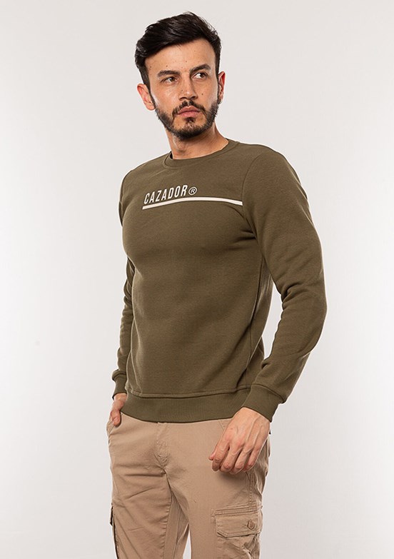 Cazador Yeşil Erkek 3 İplik Sweatshirt