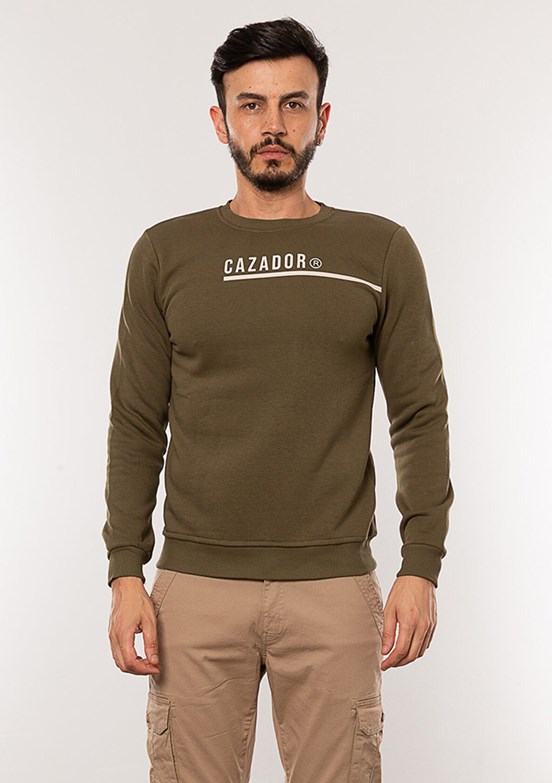 Cazador Yeşil Erkek 3 İplik Sweatshirt