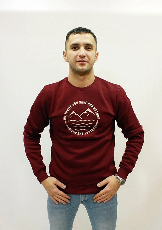 Cazador Bordo Erkek 3 İplik Sweatshirt