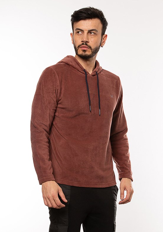 Cazador Pembe Erkek Polar Sweatshirt