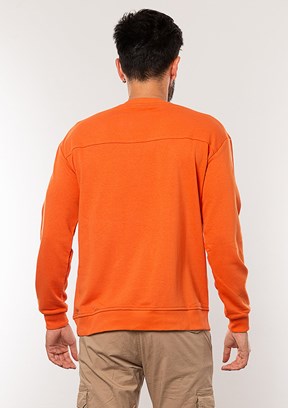 Cazador Turuncu Erkek 3 İplik Sweatshirt