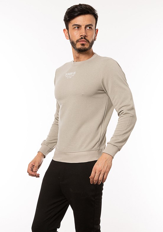 CAZ 5127 3 İPLİK SWEAT, S, Taş