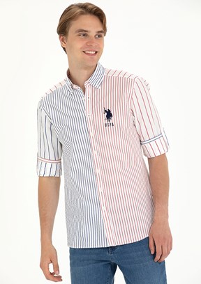 US POLO ASSN Lacivert Erkek Dokuma Gömlek