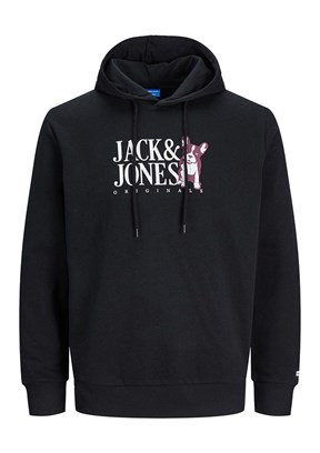Jack & Jones Erkek Fermuarsız Kapüşonlu Sweatshirt