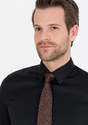 Pierre Cardin Siyah Erkek Uzun Kol Gömlek