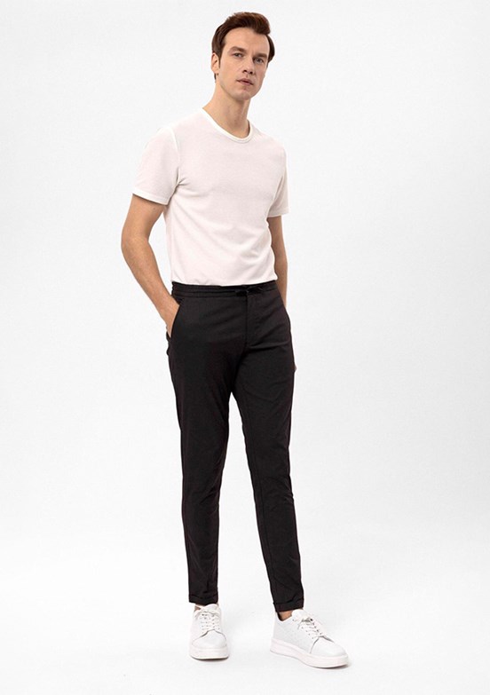 Süvari Siyah Erkek Slim Fit Pantolon