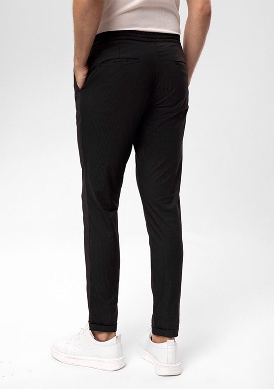 Süvari Siyah Erkek Slim Fit Pantolon