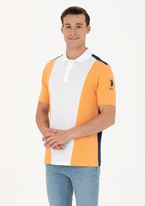 US POLO ASSN Turuncu Erkek Örme T-Shirt